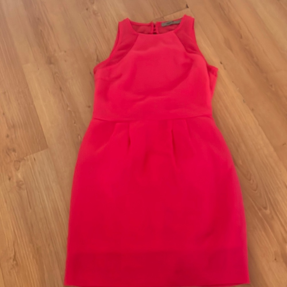 Aryn K 100% silk dress—classic open back sheath dress